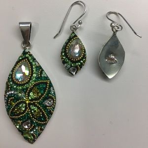 Sterling silver 925 Handmade Earring And Pendant